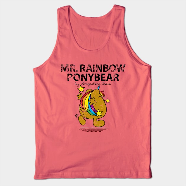 Mr. Rainbow Pony Bear Tank Top by GingerbearTease